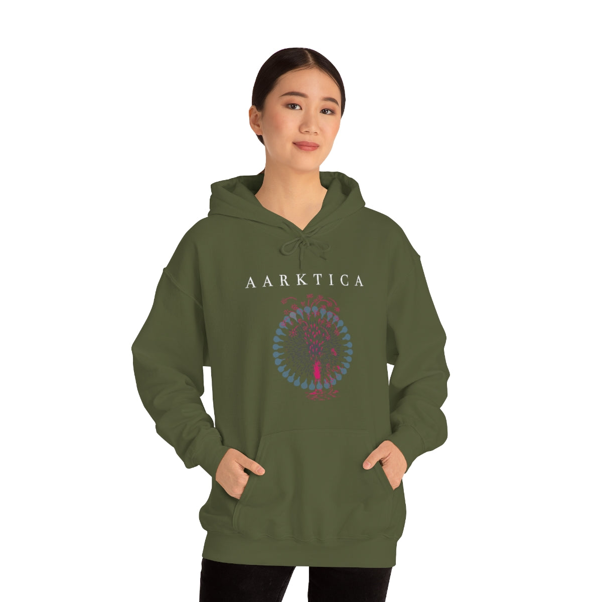Aarktica - Delicate Waltz: Unisex Heavy Blend™ Hooded Sweatshirt (Dark colors)